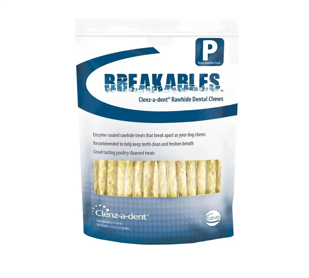 Clenz-a-dent Breakables Rawhide Dental Chews