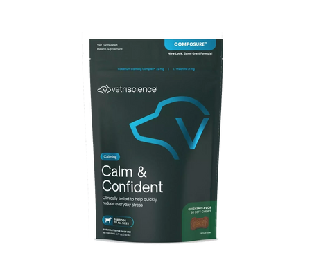 Calm & Confident Chews for Dogs Chicken Flavor (Previously Composure Bite-sized Chews)