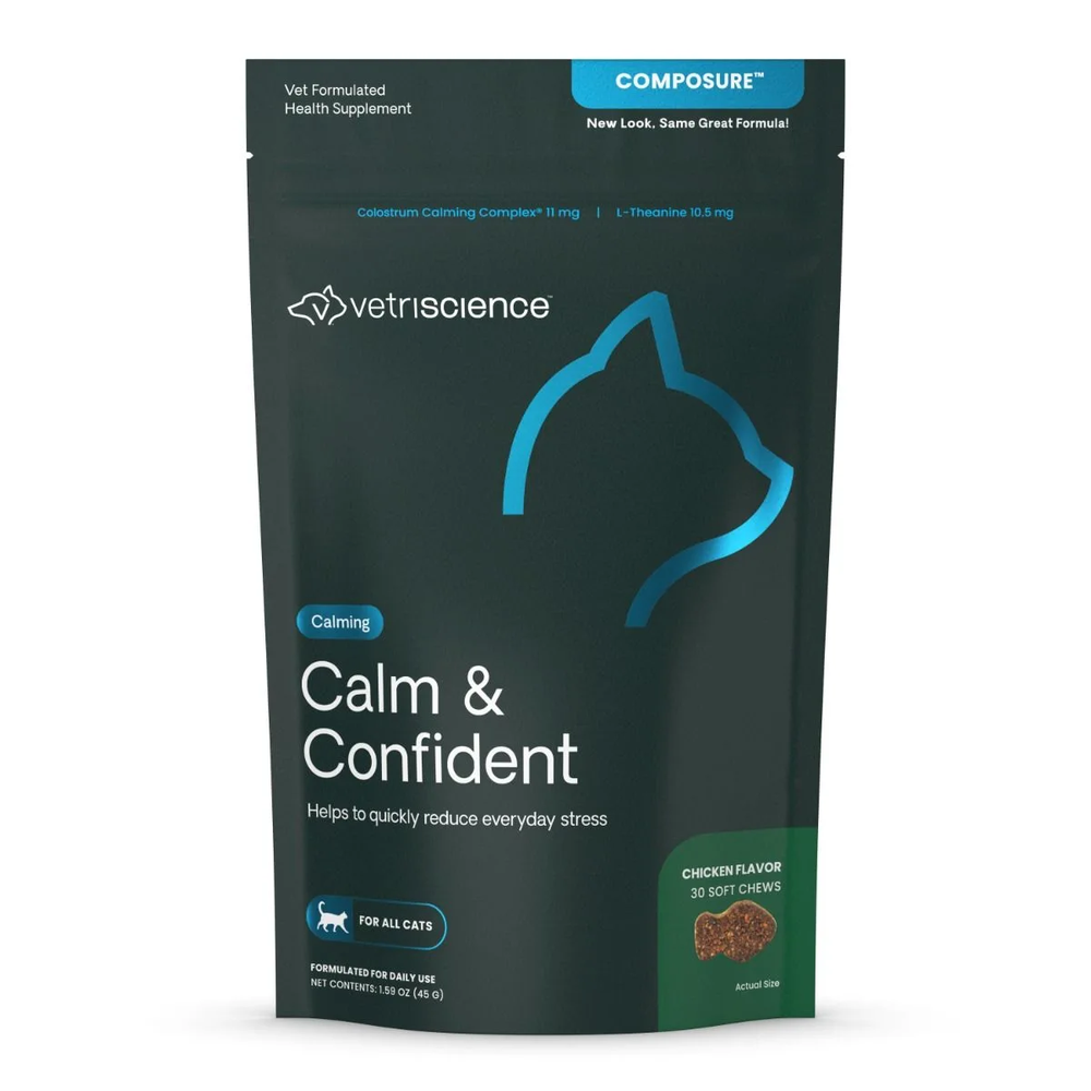 Calm & Confident Chews for Cats Chicken Flavor (Previously Composure Feline Chews)