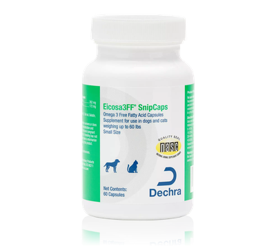 Eicosa3FF SnipCapsEasy-to-give Omega-3 supplement to support skin health.