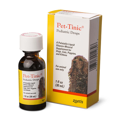 Pet-Tinic LiquidA meat‑flavored liquid with iron, copper,