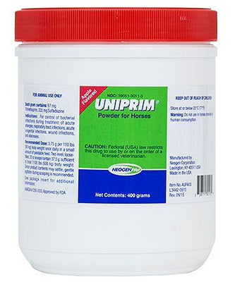 Uniprim Powder for HorsesControls bacterial infections in