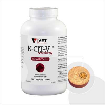K-Cit-V (Potassium Citrate) Plus Cranberry Chewable Tablets