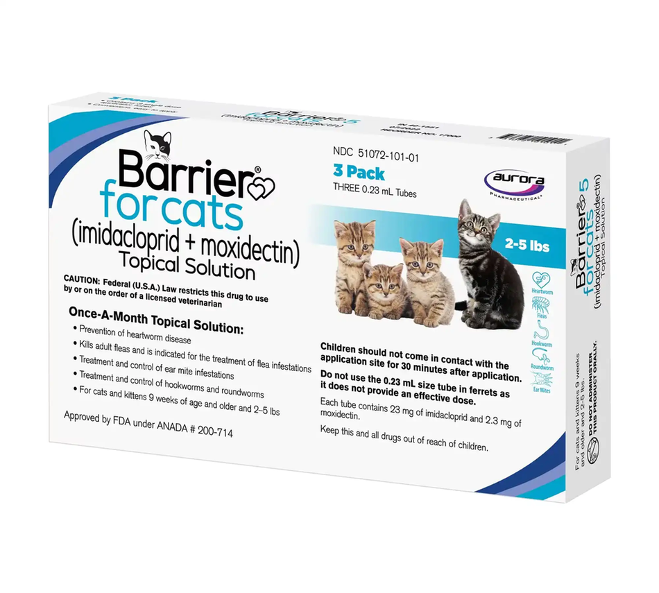Barrier® for Cats (imidacloprid + moxidectin) Topical Solution