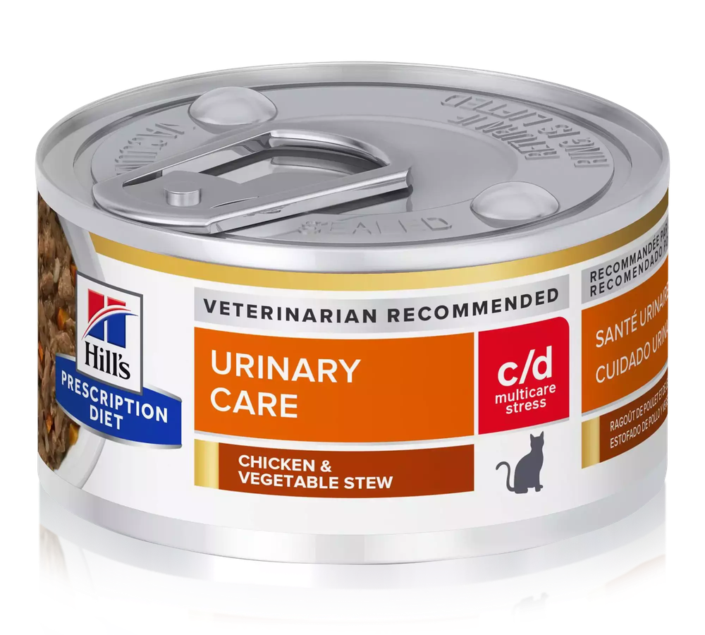 Hill's Prescription Diet c/d Multicare Stress Urinary Care Chicken & Vegetable Stew Canned Cat Food
