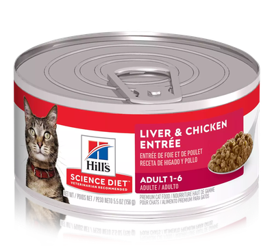 Hill's Science Diet Adult Canned Cat Food,