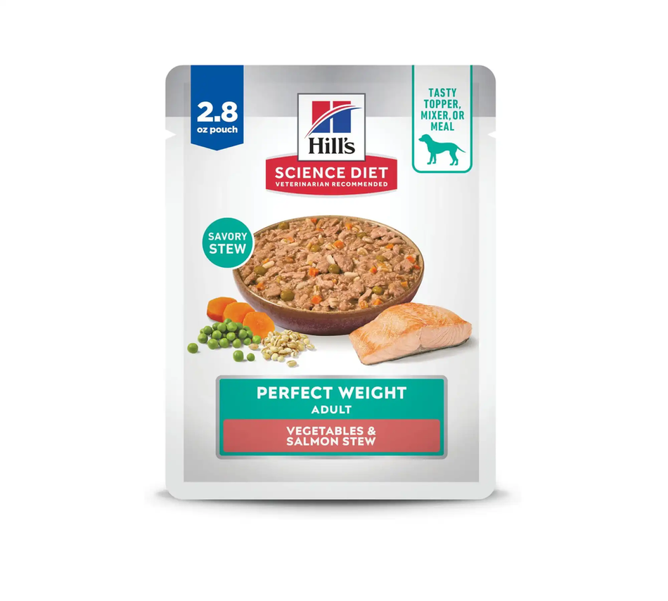 Hill's Science Diet Adult Perfect Weight Vegetables & Salmon Stew Wet Dog Food