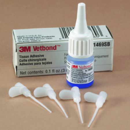 3M Vetbond tissue adhesive with precision applicator tips ideal for veterinary use