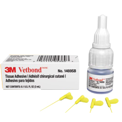 3M Vetbond Tissue Adhesive with applicator tips for secure veterinary wound closure