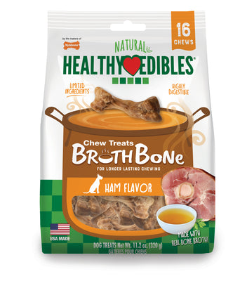 Nylabone Healthy Edibles Broth Bone Chew Treats