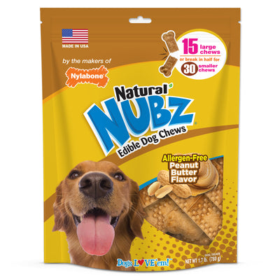 Nylabone Natural Nubz Peanut Butter Dog Treats