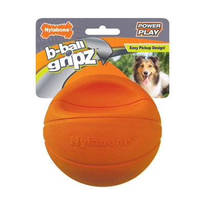 Nylabone Power Play Dog Basketball B-Ball Gripz Toy