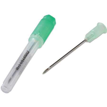 Cardinal Health affordable pet needles online featuring a green cap and sterile packaging for safe use