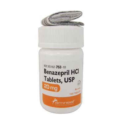 Benazepril for pets in 20 mg tablets, perfect for managing heart conditions in dogs and cats