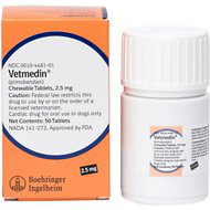 Vetmedin Chewable Tablets by Boehringer Ingelheim, 2.5 mg, for heart health in dogs