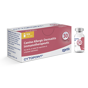 Cytopoint Injection For Dog Allergy box with vial for treating canine allergic dermatitis by Zoetis
