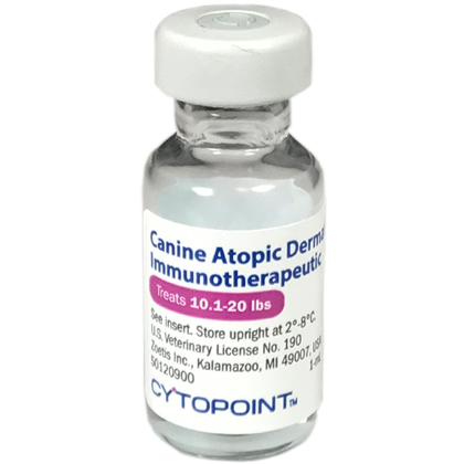 Cytopoint Injection For Dog Allergy in a vial for treating canine atopic dermatitis