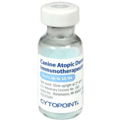 Cytopoint Injection For Dog Allergy in a vial designed for treating atopic dermatitis in dogs