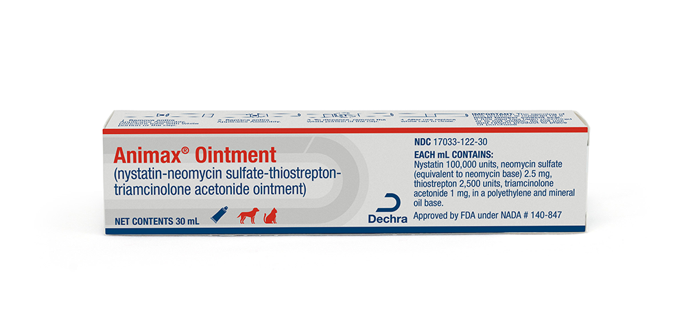 Animax Ointment for pets in a 30ml tube, includes active ingredients for pet health care