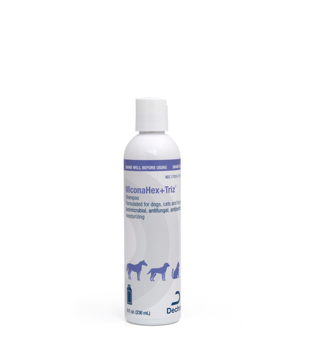 Dechra MiconaHex+Triz Antifungal Pet Shampoo for dogs and cats in an 8 oz bottle