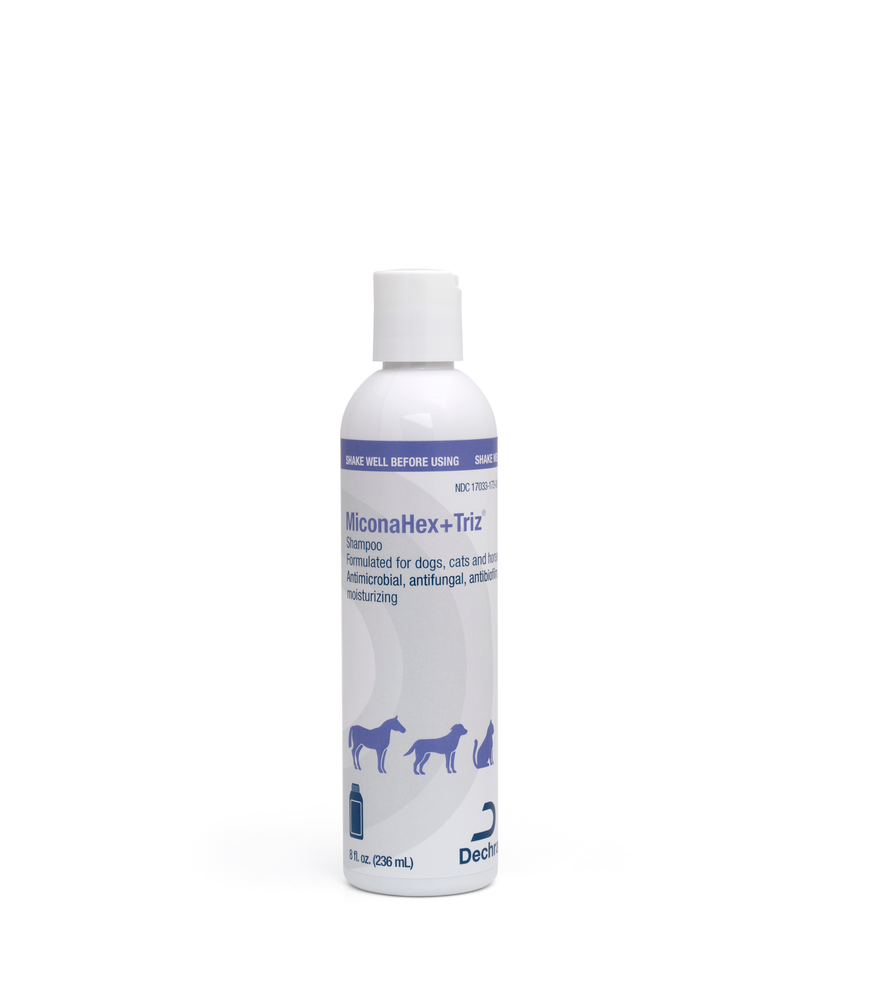 Dechra MiconaHex+Triz Antifungal Pet Shampoo for dogs and cats in an 8 oz bottle