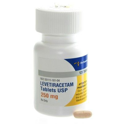 Generic RX Levetiracetam for pets in 250 mg tablets, packaged in a secure bottle of 120 tablets.