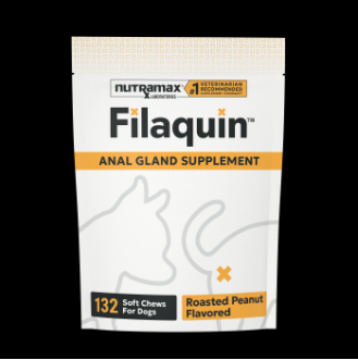 Nutramax Filaquin dog anal gland support chews roasted peanut flavor 132 soft chews