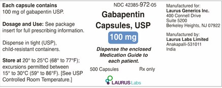 Gabapentin for pets 100 mg capsules in child-resistant packaging for safe pet medication