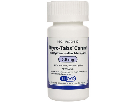 Thyro-Tabs Canine Levothyroxine for dogs in 0.6 mg dosage, 120 tablets prescription medication