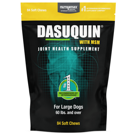 Dasuquin MSM for dogs by Nutramax, 84 soft chews for joint health in large dogs