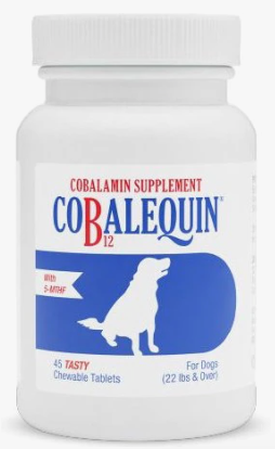 Nutramax Cobalamin Supplement Cobalequin for Dogs with Vitamin B12 for cats and dogs, 45 Chewable Tablets