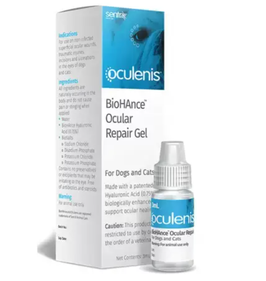 Oculenis BioHance Ocular Repair Gel for pets, designed for dogs and cats to support eye health