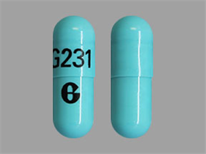 Omeprazole capsules for pets in blue color for gastrointestinal health support