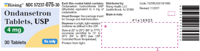 Ondansetron 8mg for pets - Generic RX packaging for anti-nausea relief in tablet form