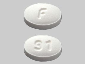 Ondansetron 8mg for pets, white oval tablets marked F and 91 for safe use in animals