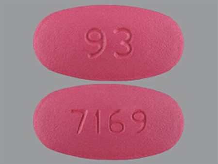 Pink Prescription Medication Tablets with Imprints for Pet Antibiotic Azithromycin