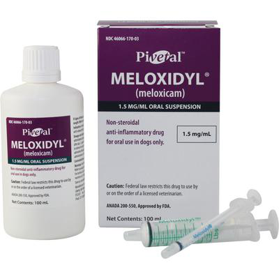 Pivetal Meloxidyl 1.5 mg/ml oral suspension for dogs, offering affordable pet pain relief