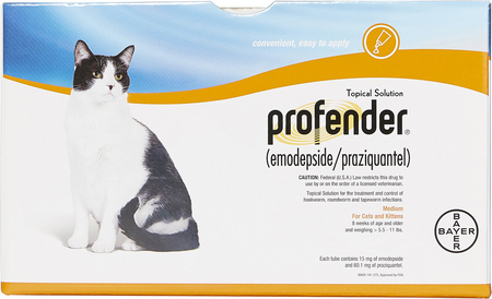 Profender cat worm treatment from Elanco, Topical Solution for Cats and Kittens, easy to apply