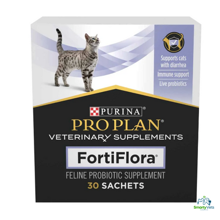 Purina FortiFlora cat probiotics 30 sachets for digestive health and immune support in cats