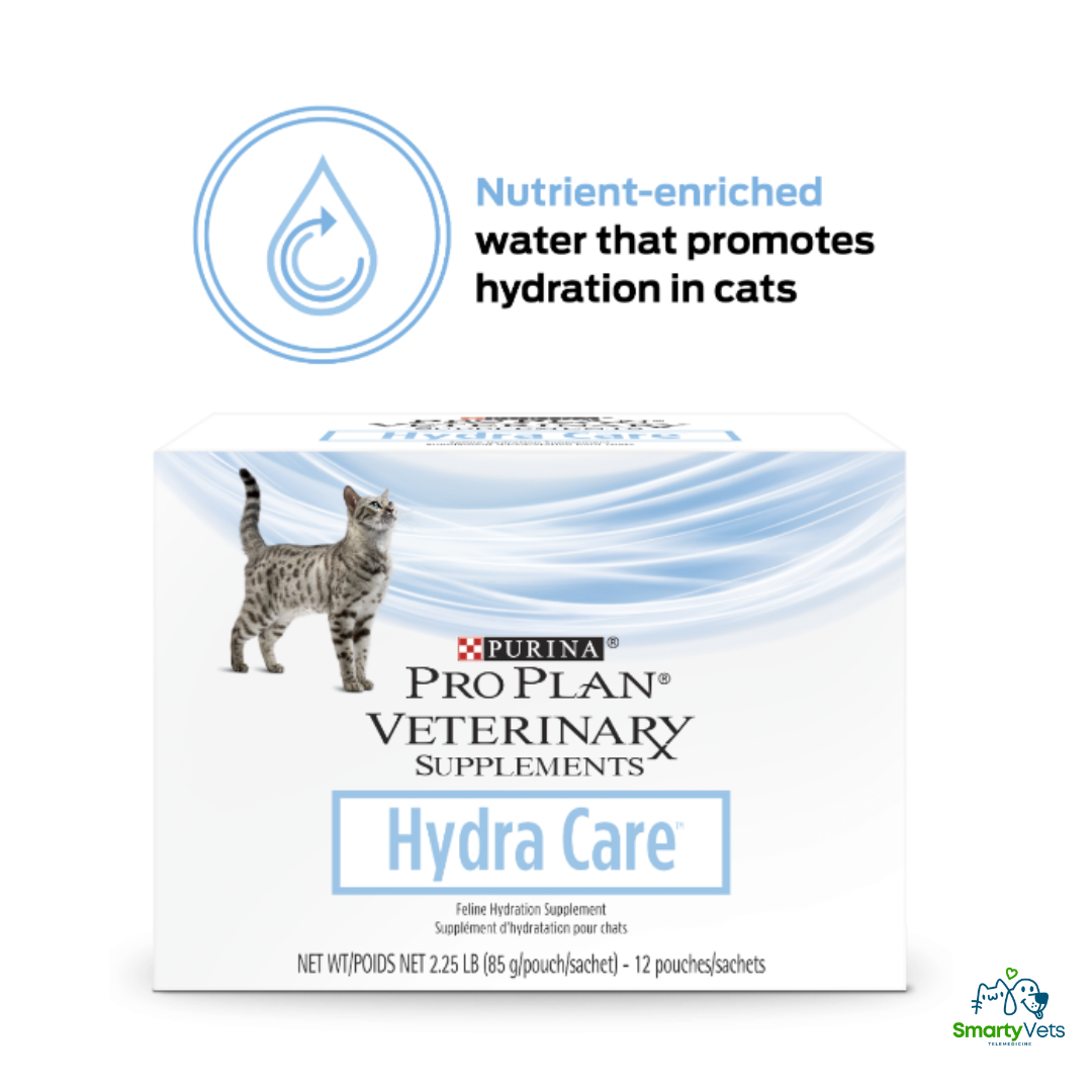 Purina Pro Plan Hydra Care cats supplement boxes for promoting hydration in felines