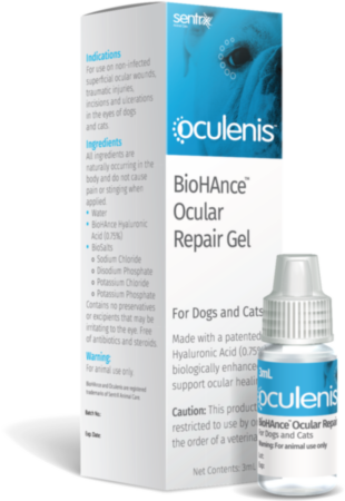 Sentrx Animal Care BioHAnce Ocular Repair Gel for Dogs and Cats, ideal corneal repair gel for pets