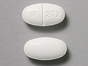 Trimethoprim Sulfa for pets, white oval tablet with IP 272 imprint for veterinary use