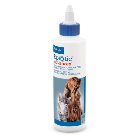 Virbac EPIOTIC Advanced Ear Cleanser for dogs, cats, and kittens in an easy-to-use bottle